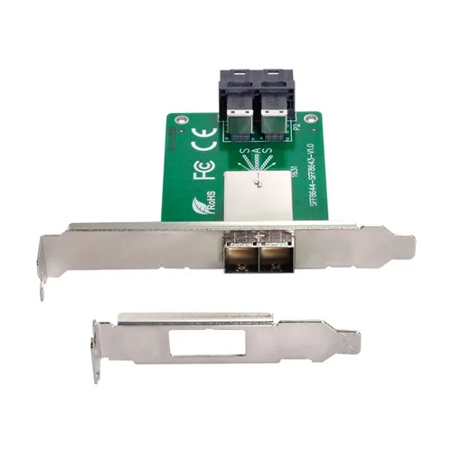 Vista 7 de chenyang Mini SAS 2 SFF-8088 a 2 SFF-8087 HD adaptador convertidor de servidor de datos con soporte