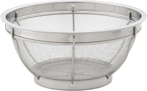 Vista 6 de HIC Kitchen Colador perforado con asas, acero inoxidable 18/8, 7.5 pulgadas
