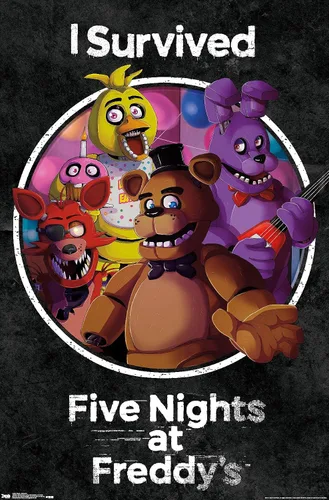 Vista 12 de Trends International Póster de pared de Five Nights at Freddy's - Survived Wall, 14.725 x 22.375 pulgadas, versión enmarcada de madera de granero