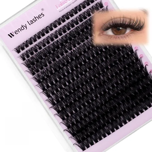 Vista 18 de WENDY LASHES Extensiones de pestañas onduladas con efecto 3D, extensiones de pestañas de volumen 100D de 0.394-0.709 in