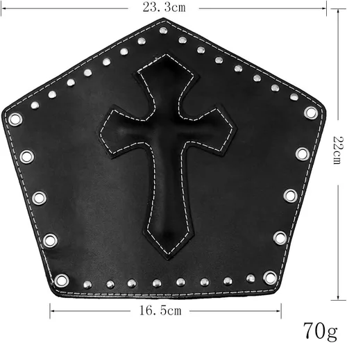 Vista 7 de JAOYU Brazaletes de cuero para hombre, armadura de brazo, brazalete de guantelete, brazaletes medievales, joyería vikinga para mujer, disfraz