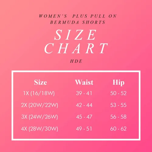 Vista 3 de HDE Women's Plus Size Bermuda Shorts Mid Rise 10" Inseam Shorts with Pockets