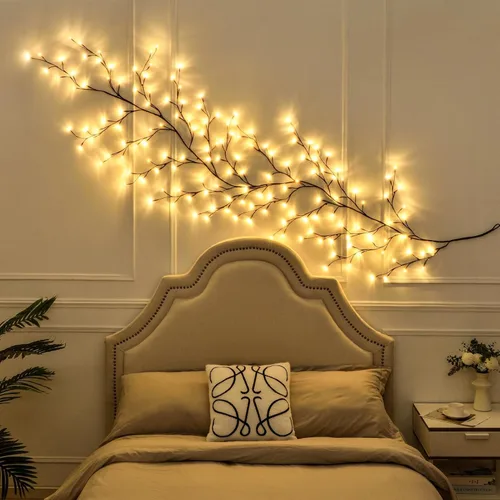 Vista 7 de Enchanted 9.5ft 160LED Willow Vine Luces con control remoto 8 modos