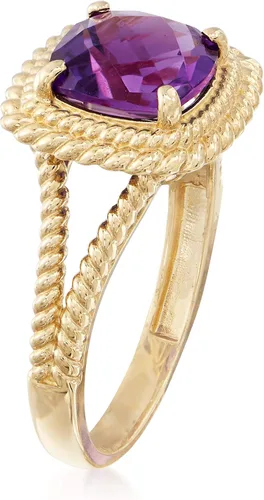 Vista 3 de Ross-Simons 1.80 Carat Amethyst Ring in 14kt Yellow Gold