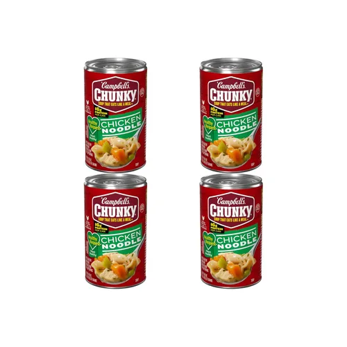 Vista 13 de Sopa Campbell's Chunky, Sopa Cremosa de Pollo con Fideos, Lata de 18.8 Oz