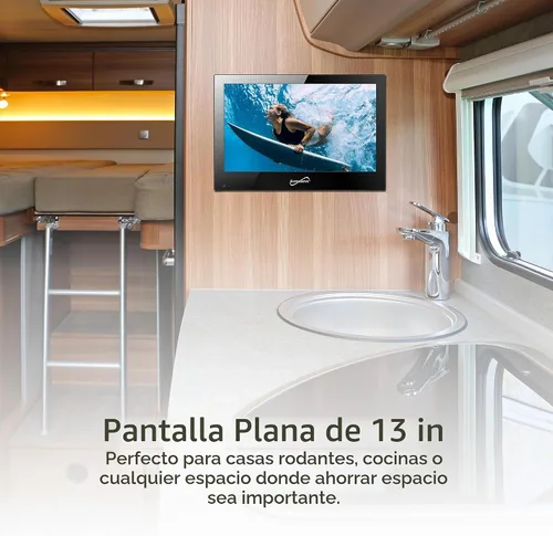 Vista 3 de Supersonic SC-1311 13 pulgadas DLED HDTV con doble sintonizador, entrada HDMI, impresionante resolución de 1080p, relación de aspecto 16:9
