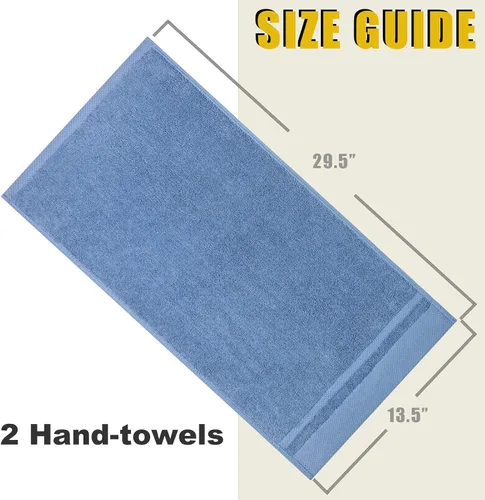Vista 3 de Toallas de mano personalizadas con monograma para baño, toallas personalizadas con nombres, toallas bordadas de lujo 100% algodón como regalo