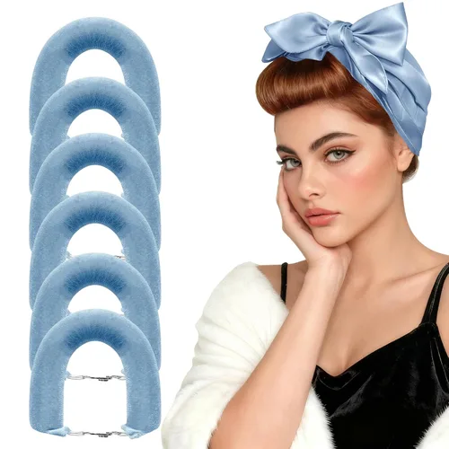 Vista 9 de Heatless Curls Overnight Set for Long Hair, No Damage Hair Brown-4PCS
