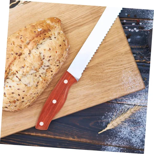 Vista 7 de DOITOOL Mango de cuchillo de madera maciza de repuesto para cuchillos de cocina, cómodo mango de madera ergonómico para fabricación de cuchillos