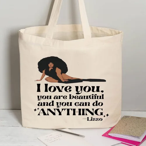 Vista 3 de BLUPARK Singer Merch Cantante Tour Especial Regalo Tour Especial Lona Tote Bag Afirmaciones Positivas Regalo Cantante Tote