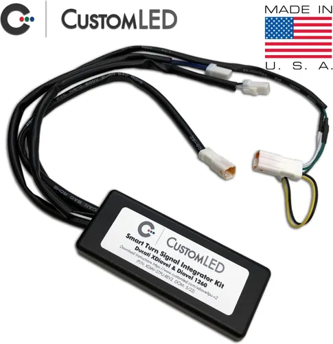Vista 2 de Custom LED Kit integrador de señal de giro inteligente para Ducati Diavel 1260 y 1260S 2019-2023 - Módulo de luz trasera Plug and Play