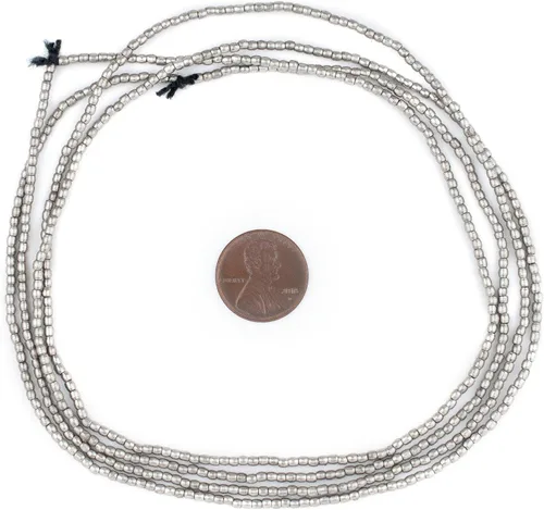Vista 2 de The Bead Chest Cuentas ovaladas pequeñas de plata (0.079 in)