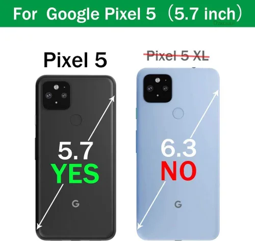 Vista 2 de Funda para Google Pixel 5 con protector de pantalla de vidrio templado, resistente a prueba de golpes, funda para cinturón, soporte (ciervo)