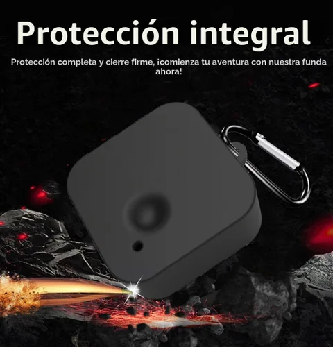 Vista 4 de Miimall Funda compatible con Nothing Ear 2, funda protectora de silicona con llavero antipérdida (negro)
