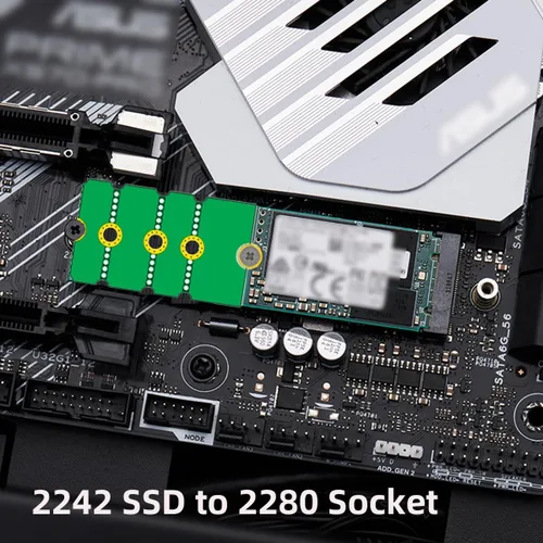 Vista 4 de chenyang Paquete de 2 tarjetas convertidoras M.2 2230 a 2242 a 2260 a 2280 NVME NGFF SSD Adaptador extendido