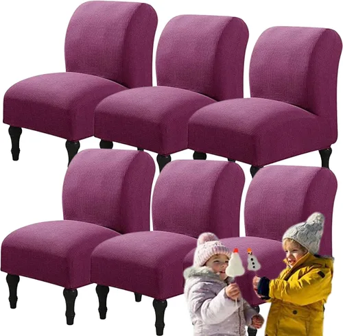 Vista 31 de Fundas elásticas para silla sin brazos, extraíbles y lavables, de elastano jacquard sin reposabrazos, protector de muebles para sala de estar, Verde