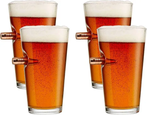 Vista 3 de BenShot [Juego de 2] El vaso de cerveza original Bullet Fabricado en los Estados Unidos