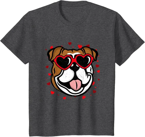 Vista 28 de Bulldog Valentine - Camiseta para amantes de las gafas de sol para perros, Negro