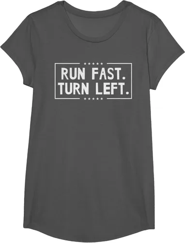 Vista 31 de Run Fast Turn Left - Camiseta para correr de pista y campo