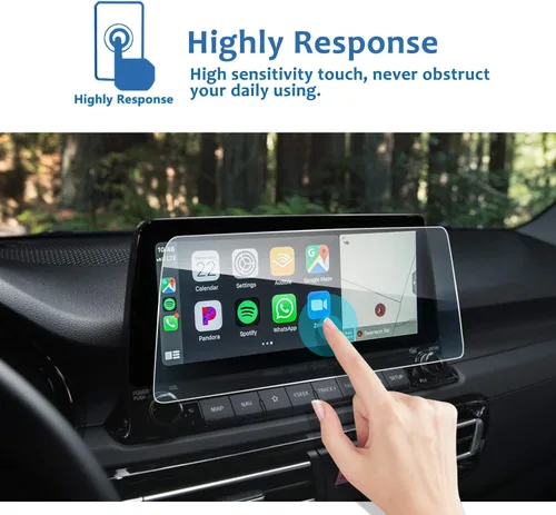 Vista 3 de LFOTPP Protector de pantalla de navegación de automóvil para Seltos 2020 2021 de 10.25 pulgadas, vidrio templado dureza 9H, centro de pantalla