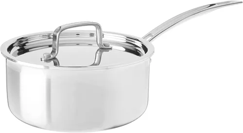 Vista 4 de Cuisinart MCP19-18N Multiclad Pro - Sartén de triple capa de 2 cuartos de galón, cacerola con tapa y 719-14 de 1 cuarto de galón