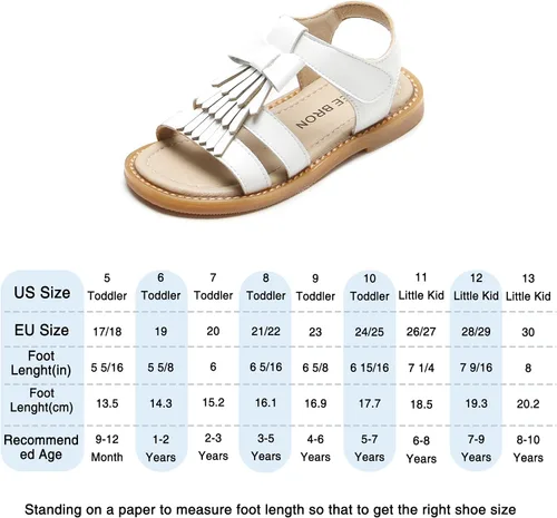 Vista 194 de THEE BRON Sandalias cómodas para niñas, zapatos para niños, sandalias rellenas