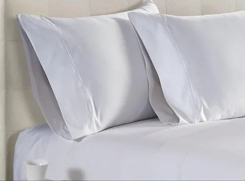 Vista 2 de Juego de ropa de cama de 800 hilos, 4 piezas, 100% algodón egipcio, color blanco, tamaño Queen, juego de ropa de cama de algodón de fibra larga