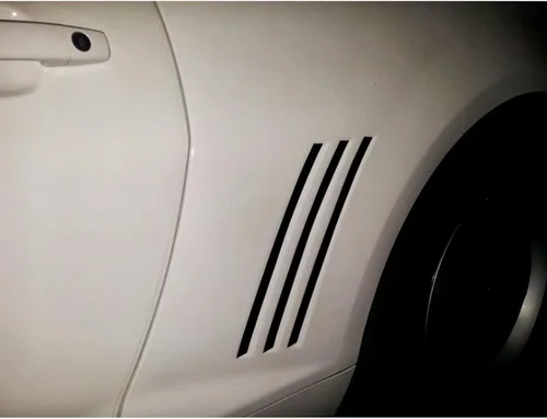 Vista 9 de x xotic tech Compatible con Chevy Camaro L & R - Adhesivo de ventilación lateral de rayas negras 2010-2021