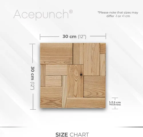 Vista 4 de 1 Panel de arte de pared de madera de Finlandia de alto grado estilo bloque estético Difusor de sonido acústico STC 27 Decoración para el hogar