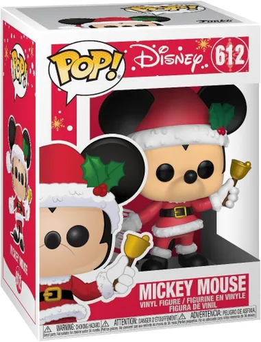 Vista 2 de POP Disney Holiday: Figura de vinilo Funko de Santa Mickey Mouse (paquete con funda protectora compatible), multicolor, 3.75 pulgadas