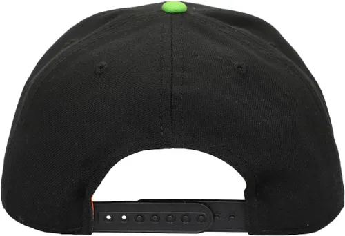 Vista 6 de TMNT Classic Retro Cartoon Characters & Logo Hombres Negro Precurve Snapback Sombrero, Negro