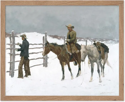 Vista 79 de Poster Master Póster vintage de The Lookout, estampado retro de vaquero, arte occidental, arte del salvaje oeste, arte de equitación, regalo