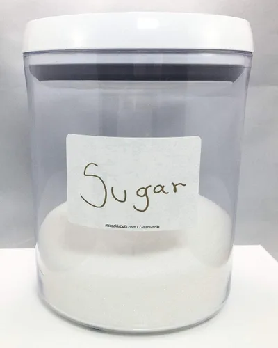 Vista 4 de InStockLabels Etiquetas en blanco solubles para almacenamiento de alimentos, 2 x 3 pulgadas, paquete de 500