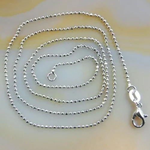 Vista 2 de AD Beads Colgante de chakra de Reiki con piedra preciosa natural y collar de plata de 18 quilates