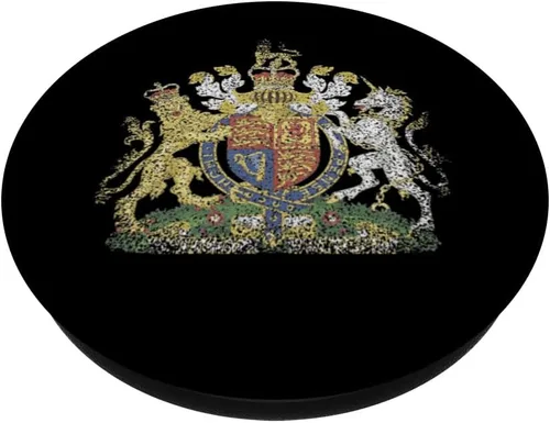 Vista 2 de Emblema Nacional Sello Escudo de Armas del Reino Unido PopSockets intercambiables PopGrip