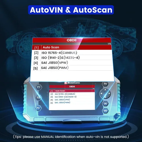 Vista 14 de BOSSCOMM IFIX435 OBD2 2026 escáner y lector de código, herramienta profesional de escáner de automóvil para motor/ABS/SRS/transmisión, VIN