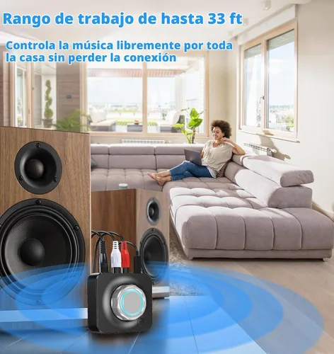 Vista 6 de KAIY Receptor Bluetooth para el hogar estéreo Bluetooth a RCA adaptador