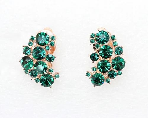 Vista 2 de Faship Preciosos pendientes florales con clip