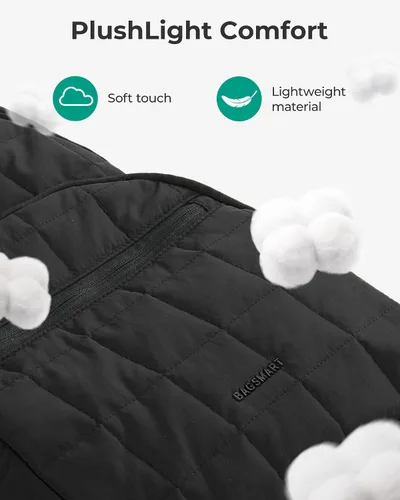 Vista 4 de BAGSMART Mochila de viaje para mujer, mochila universitaria para laptop de Negro