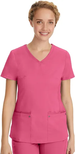 Vista 12 de Healing Hands - Camiseta médica con cuello en V para mujer, suave, elástica Negro