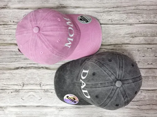 Vista 47 de Hepandy Mr Mrs Mom Dad Captain First Mate Mama and Mini Sombreros de béisbol