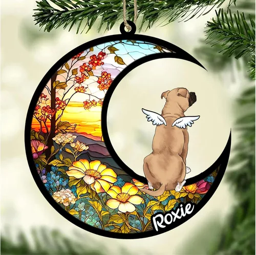 Vista 224 de LOVELYPOD Adorno de Navidad personalizado para perro Basset Hound (marrón) Basset Hound (marrón) adorno para atrapasoles de perro, razas de perros
