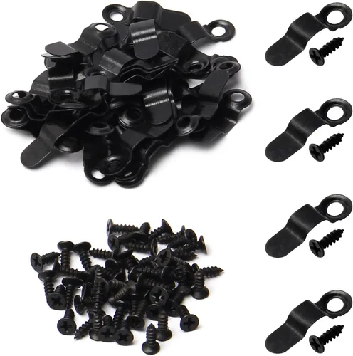 Vista 10 de MroMax 20 piezas de marcos de fotos, botones de giro, clips de plástico para marco de fotos con tornillos, piezas para colgar imágenes, fotos