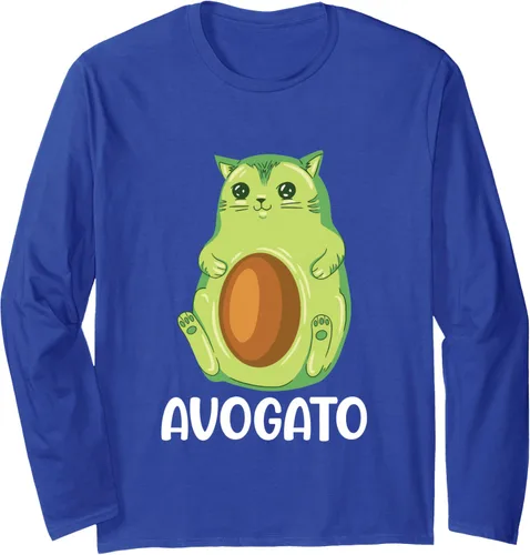 Vista 4 de Gato Vegano Avogato Aguacate Long Sleeve T-Shirt