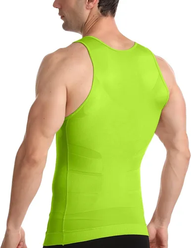 Vista 2 de WujiJia Camiseta sin mangas para hombre, adelgazante para hombre, chaleco de entrenamiento sin mangas para hombre