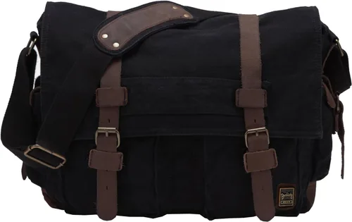 Vista 10 de Bolso de hombro para hombres, bolso mensajero de lienzo militar clásico de Berchirly, de 13.3–17.3 pulgadas, de regreso a la escuela