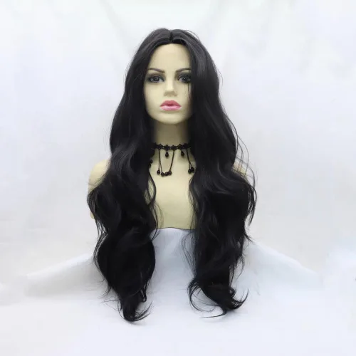 Vista 22 de 1001 #Color sintético rubio blanco encaje frente pelucas para mujeres pelo rubio platino largo cuerpo onda peluca resistente al calor fibra larga