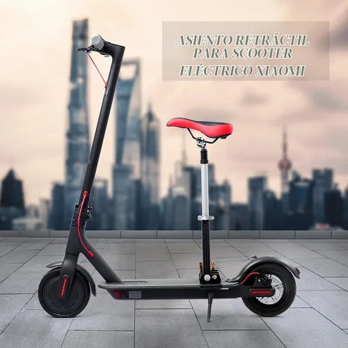 Vista 3 de Asiento de scooter eléctrico apto para Xiaomi M365 / 1S / Lite/Pro, Aovopro ES80, Razor C25 Sillín de scooter eléctrico ajustable con función