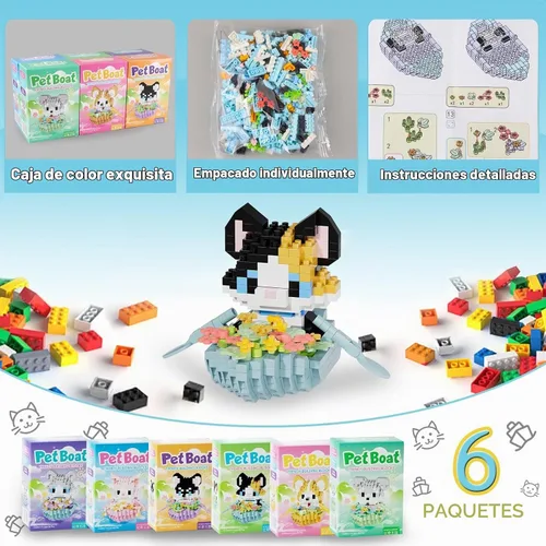Vista 3 de Finger Rock Juego de 6 juguetes de animales para fiestas, 2387 piezas de animales lindos para bolsas de golosinas, premios de aula, regalos