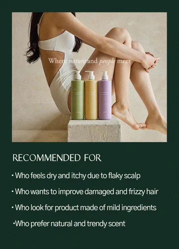 Vista 7 de laferme Laminaria Champú con ingrediente orgánico, champú clarificador coreano, hidratante para cabello seco, fortalecimiento para cabello débil